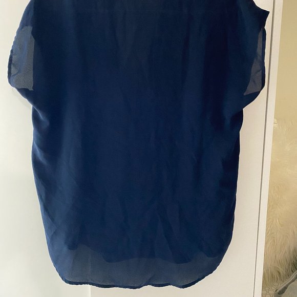 Chiffon Top Navy Blue - Picture 2 of 2